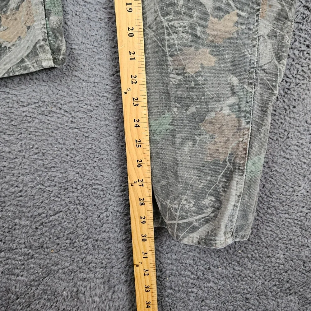 Abercrombie & Fitch Mens Loose Carpenter Pants 34x32 Green Camo